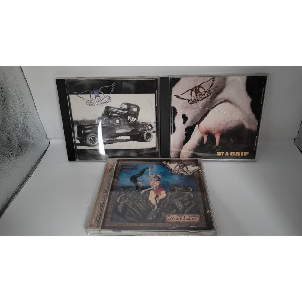 Aerosmith CD Lot Get A Grip Nine Lives Pump Rock CDs Read Description